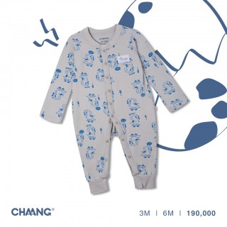 CHA -  Bộ body dài cúc giữa  Pony&Dino - K10121OP thumb