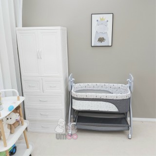 Nôi cũi vải hạ thành khung gấu cho bé Umoo UM-08111 thumb