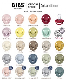 Ti Giả Cao Cấp BIBS Đan Mạch Cho Bé Kèm Nắp Trứng hoặc Hộp đựng ti giả thumb