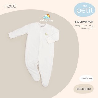 Nous -  bodysuit newborn hình bọ rùa trắng - S22U11MWHO1P