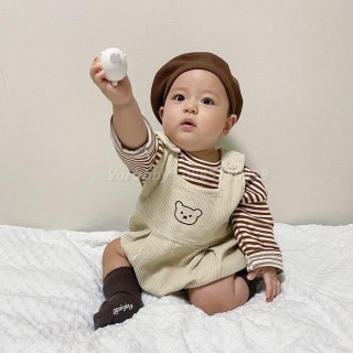 OBB - Set Body yếm nhung Gấu + Áo thumb