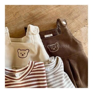 OBB - Set Body yếm nhung Gấu + Áo thumb