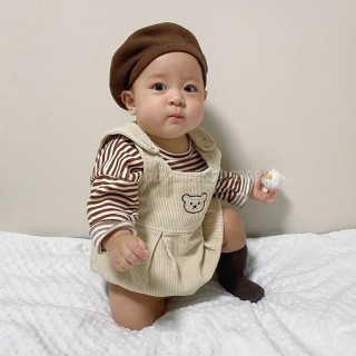 OBB - Set Body yếm nhung Gấu + Áo thumb