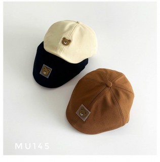 SL - Mũ Beret Gấu quai dán (Freesize 10M-3Y) thumb