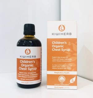 KiwiHerb trị ho, long đờm Children's Organic Chest Syrup 100ml - 0M+