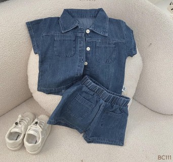 OBB - Set bộ cộc Jean xanh thumb