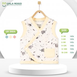 UALA ROGO - Áo GILE cài chéo cotton in hình - 803904 thumb