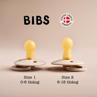 Ti Giả Cao Cấp BIBS Đan Mạch Cho Bé Kèm Nắp Trứng hoặc Hộp đựng ti giả thumb