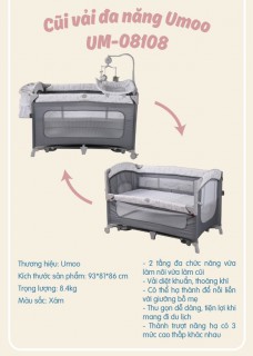 Nôi Cũi vải đa năng hạ thành umoo UM-08108 thumb