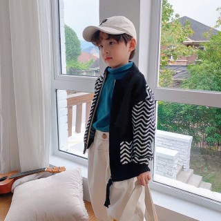 MT - Áo khoác len sọc Hàn Quốc thumb