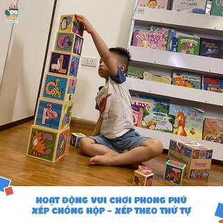 Hộp xếp chồng bụng bự 10 hình khối thú vị, đồ chơi cho bé thông minh thumb