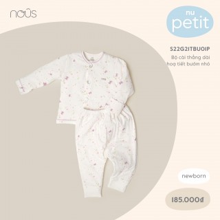Bộ quần áo cài thẳng dài Nous Petit họa tiêt BƯỚM nhỏ - S22G21TBUO1P