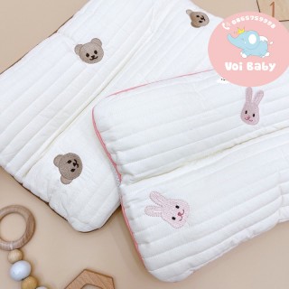 Gối thêu gấu thỏ xuất Hàn cho bé thumb