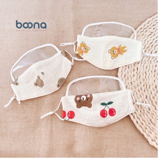 Khẩu Trang Trẻ Em Boona Chỉnh Quai, Có Kính Chống Giọt Bắn thumb