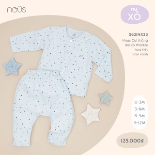 Nous - Cài thẳng dài xô Wrinkle hoạ tiết sao - S621NX25