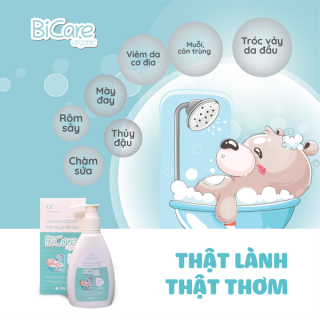 Nước tắm gội thảo dược BiCare Organic giảm viêm da, chàm sữa 150ml – 0M+ thumb