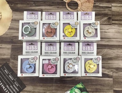 Ti Giả Cao Cấp BIBS Đan Mạch Cho Bé Kèm Nắp Trứng hoặc Hộp đựng ti giả thumb