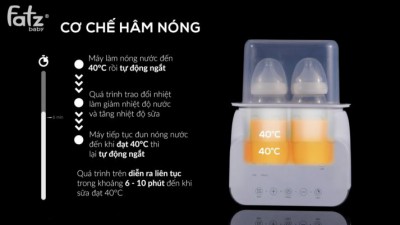 Máy hâm sữa tiệt trùng điện tử Duo 4 Fatzbaby FB3095MX thumb