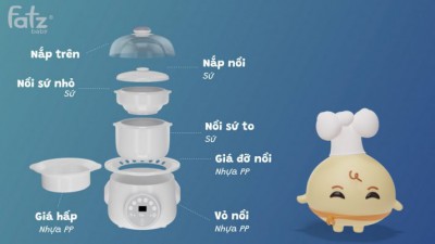 Nồi hầm cách thuỷ 2 tầng Fatz 1.0L – STEW 2 – FB9110ZT thumb