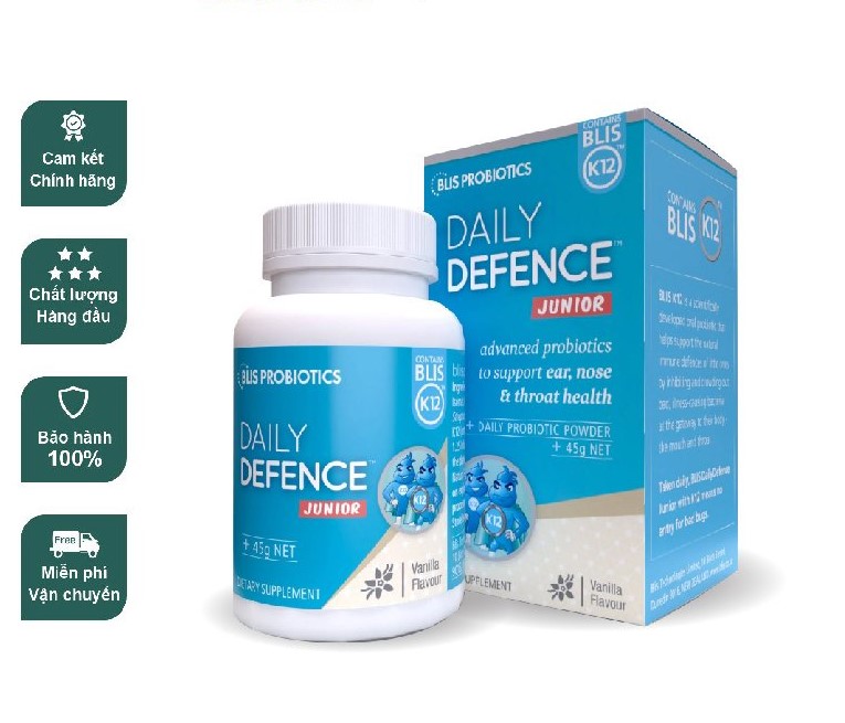 Men vi sinh tai mũi họng Blis Probiotics DAILY DEFENCE - 6M+