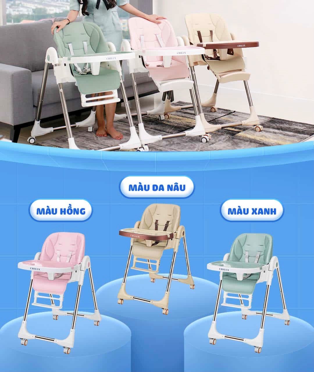 GHẾ ĂN DẶM ĐA NĂNG CHILUX GROW S