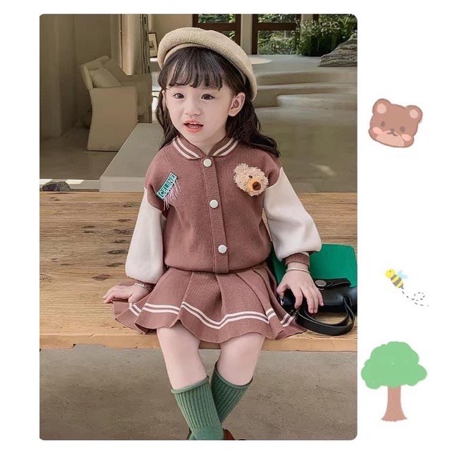 MT2209 - Set váy gấu Nâu