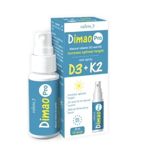 Vitamin D3K2 Dimao Pro 400IU dạng xịt 25ml - 0M+