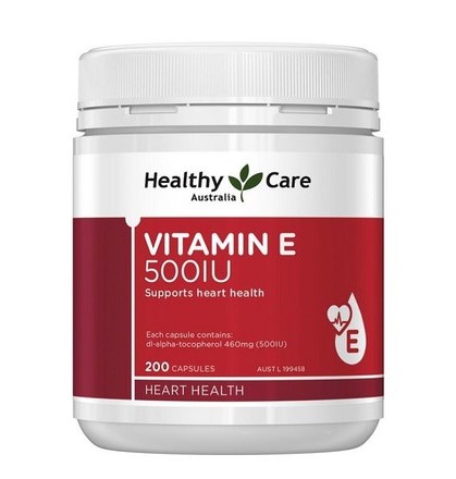 Viên uống bổ sung Vitamin E Healthy Care 500IU Úc 200v - 12Y+