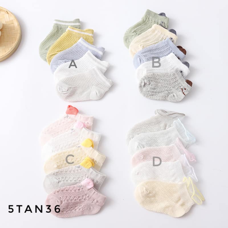 SL - Set 5 đôi tất lưới - 5TAN36