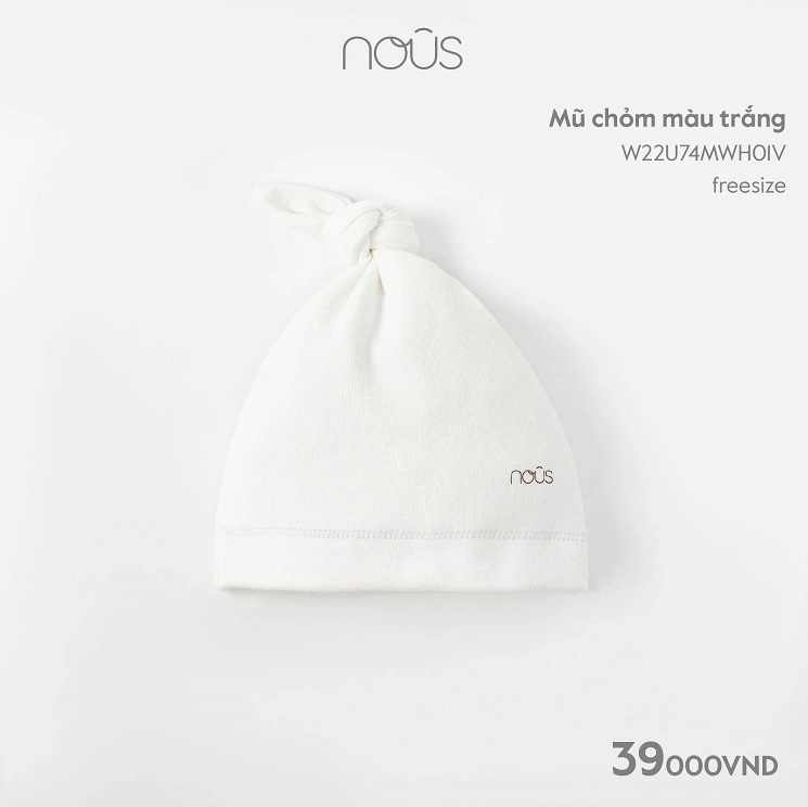 Nous - Mũ chỏm màu trắng