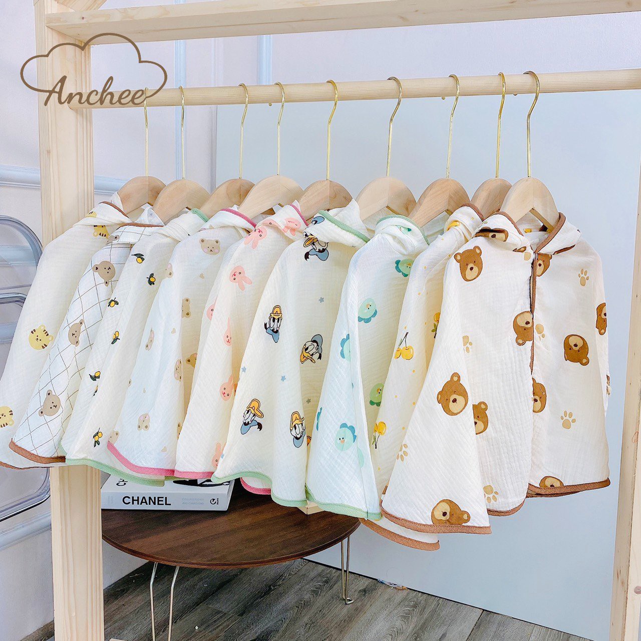 KK - Áo choàng chống nắng Anchee Size 0-5Y