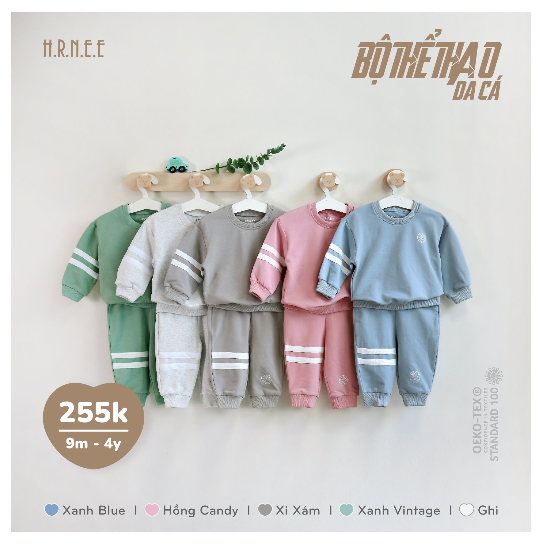 Hrnee - Bộ nỉ thể thao da cá