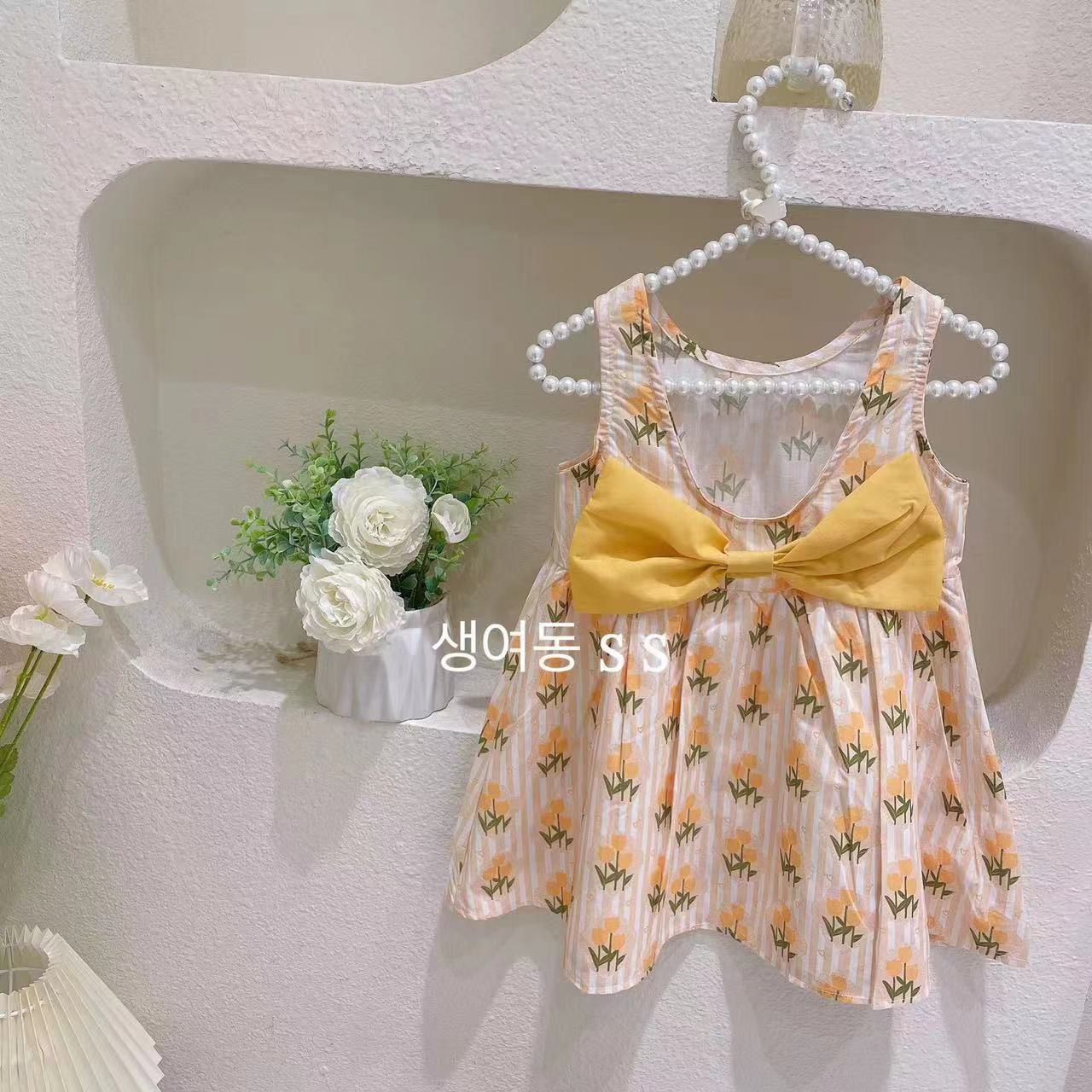 SA - Váy BG 3 lỗ nơ vàng tulip