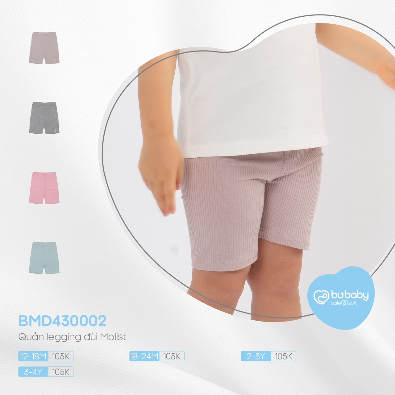 BUBABY - Quần Legging đùi Molist