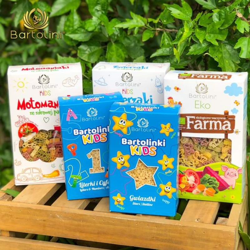 Mì Nui Rau Củ Và Nui Trứng Bartolini 250g - 7m+
