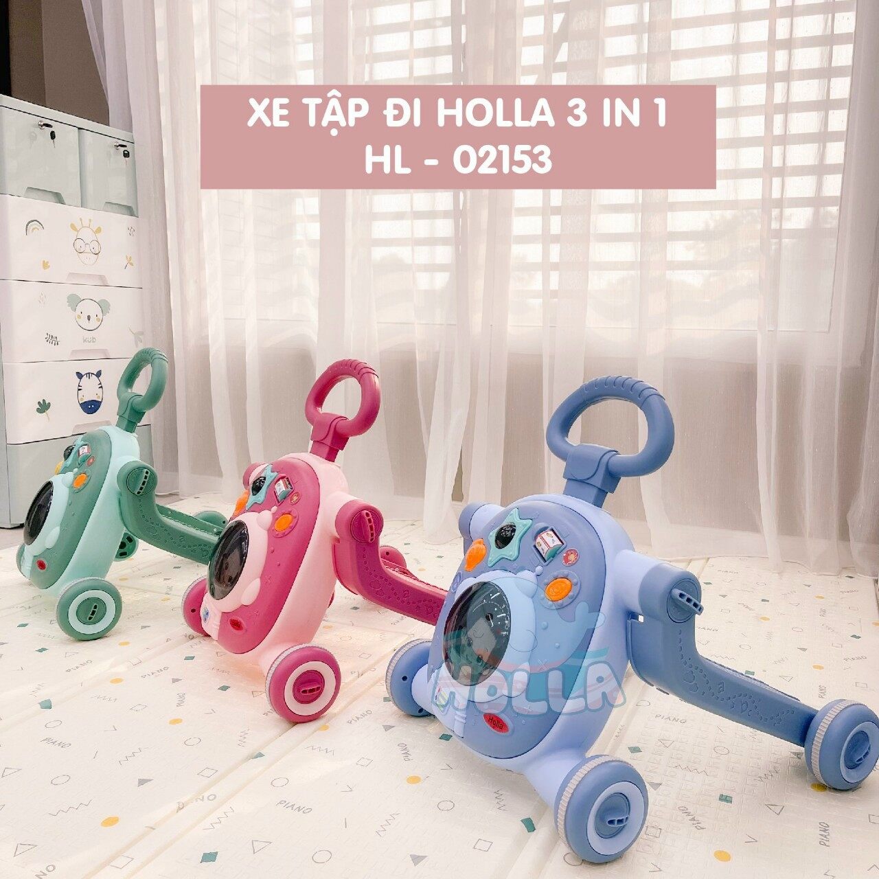 Xe tập đi 3 in1 Holla HL-02153