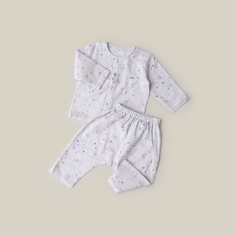 Bộ cài thẳng dài xanh hình ong nhí và lá - S22B21TBL03X