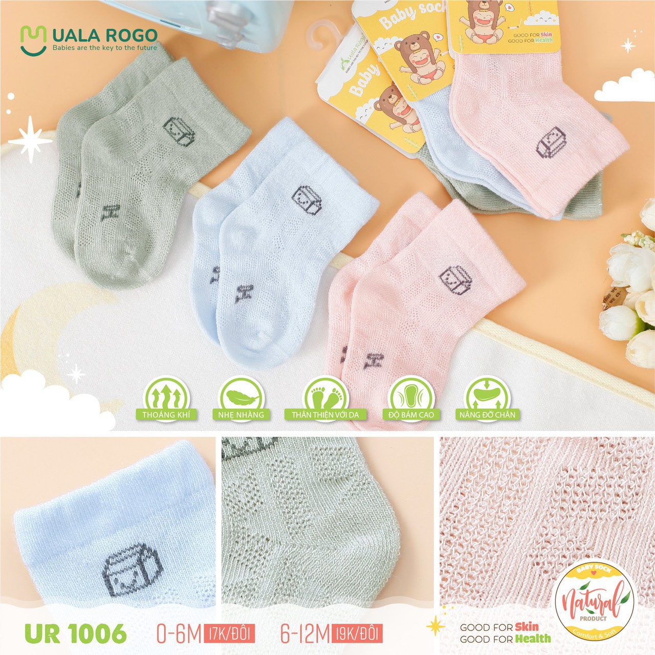 Uala Rogo - Tất lưới các màu