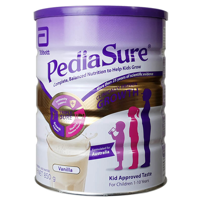 Sữa PediaSure Úc Nắp Tím 850G (Bé từ 1-10 tuổi)