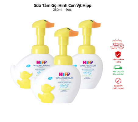SỮA TẮM GỘI HÌNH CON VỊT HIPP 250ML (0M+)